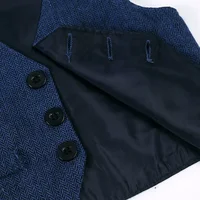 Vêtements de Style anglais pour bébé garçon, en coton, à manches longues, haut et bas, chapeau, gilet, 4 pièces, vêtements d'automne pour enfants de 1 à 3 ans 5
