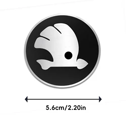 Sleek 56mm Car Wheel Hub Center Cap Stickers - Premium Decal Accessory (Black )