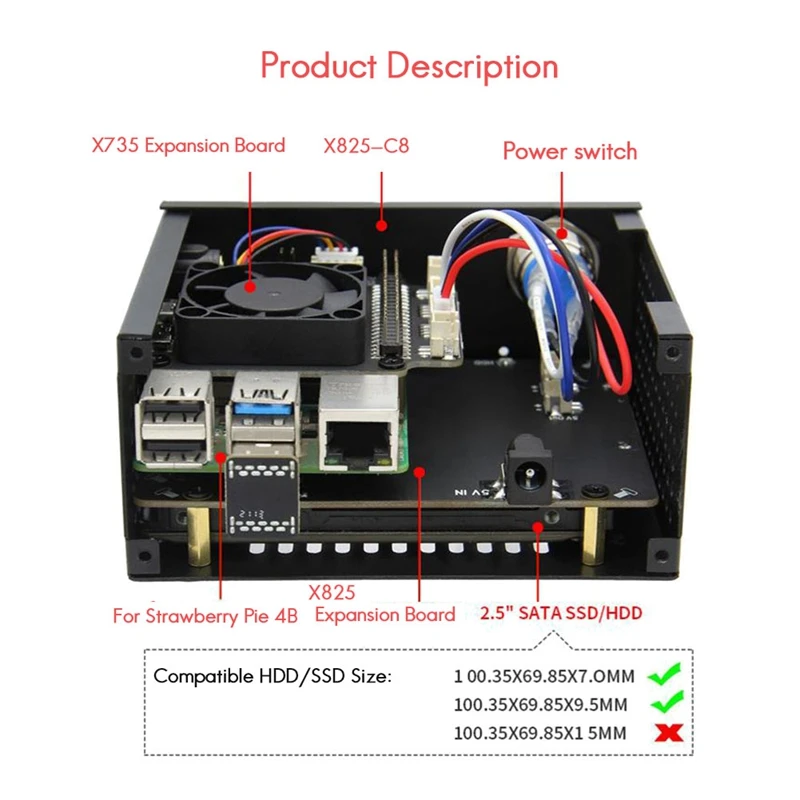 X825-C8 ̽   4B X825 2.5 ġ SATA ϵ ũ SSD ̺ , ð ǳ  ġ  