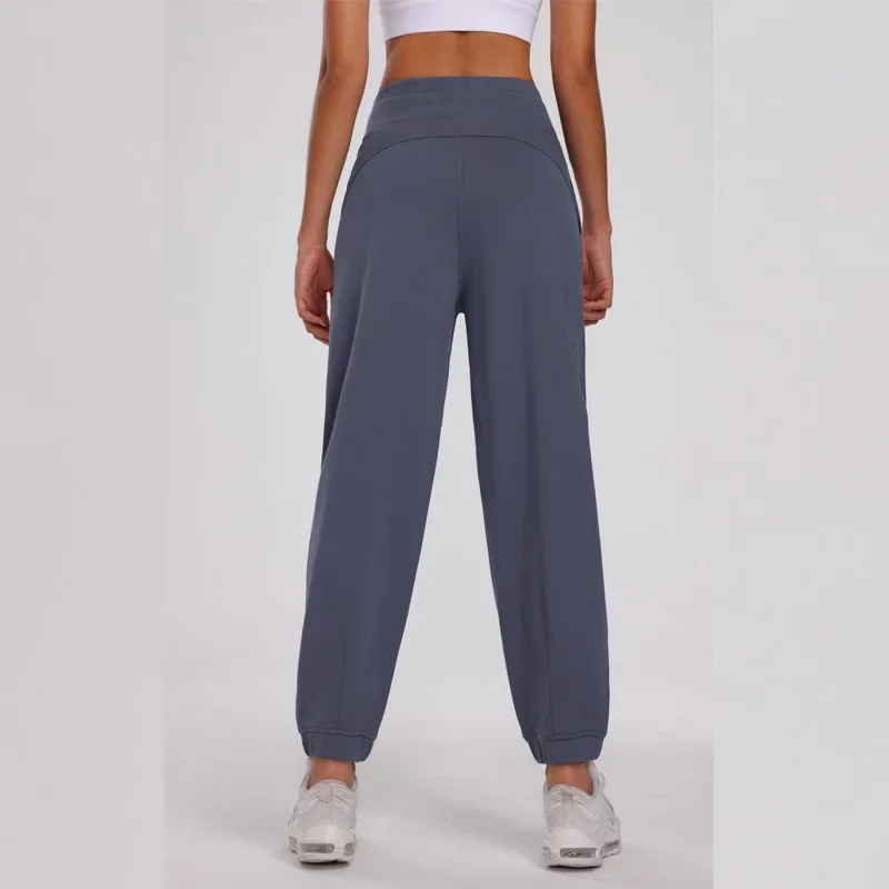 Women's Loose Fitness Sports Pants Drawstring Harlan Autumn Winter Running Casual Home Nine-point Pants Korean Version