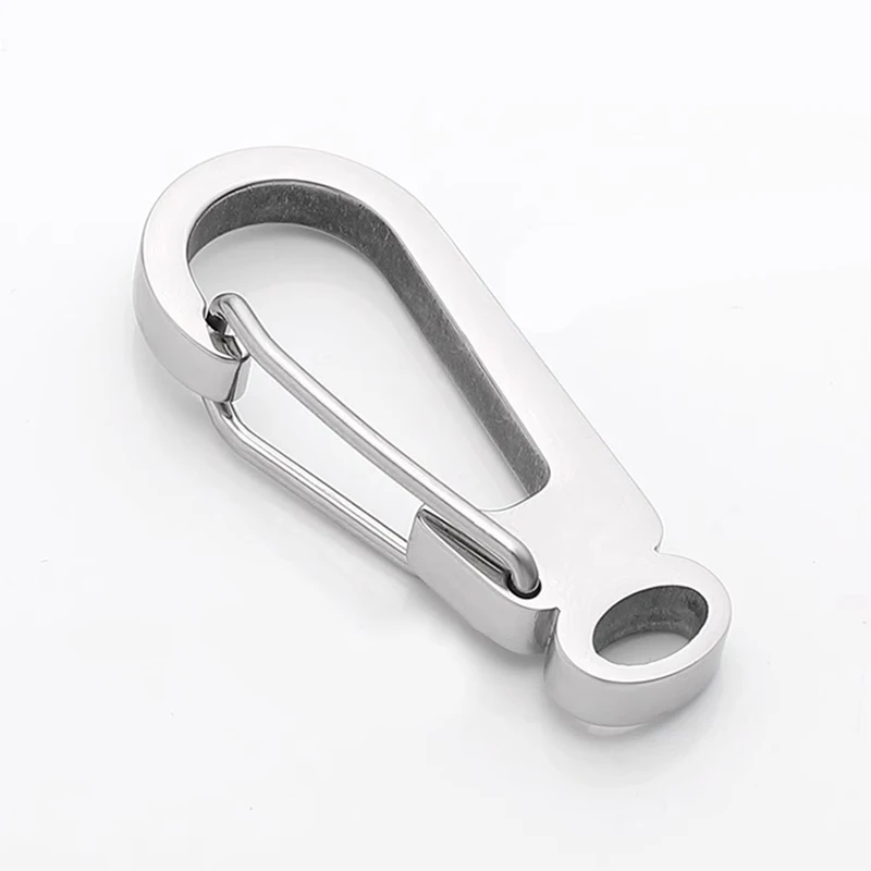 Polished Stainless Steel D-Ring Horseshoe Carabiner Keychain for Durable Key Organization