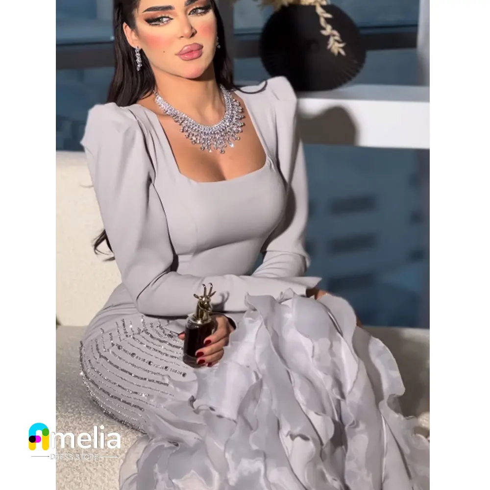 

Amelia Prom Dress Full Sleeves With Floor Length Evening Dress Women Birthday Wedding Party Formal Gowns Arabia 2024