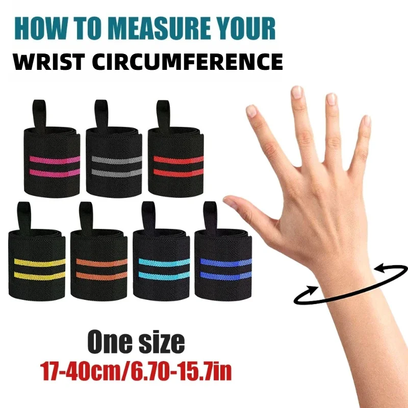 Weightlifting Straps Adjustable Compression Wrist Straps Elastic Wristband Fixers Powerlifting Bandages Fitness Bandage