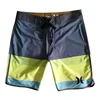 2024 NEW Elastic Quick Drying Fitness Training Muscle Men Beach Shorts Stripe Pattern Competition Surfing Printed Design Men 4
