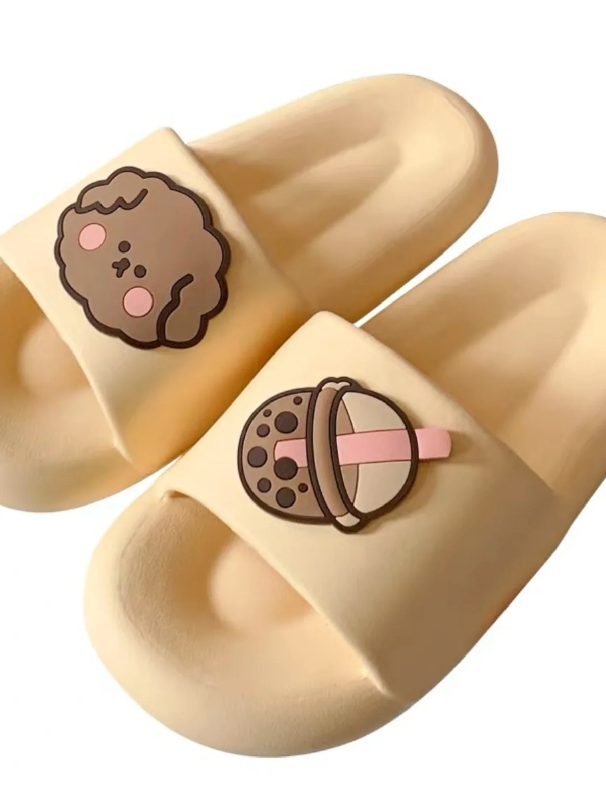 Slip-On Home Slippers Women's Flat Heel One-Strap Anti-Slip Summer Outdoor Wearable New Style Couple Bread Strip Sandals - 5