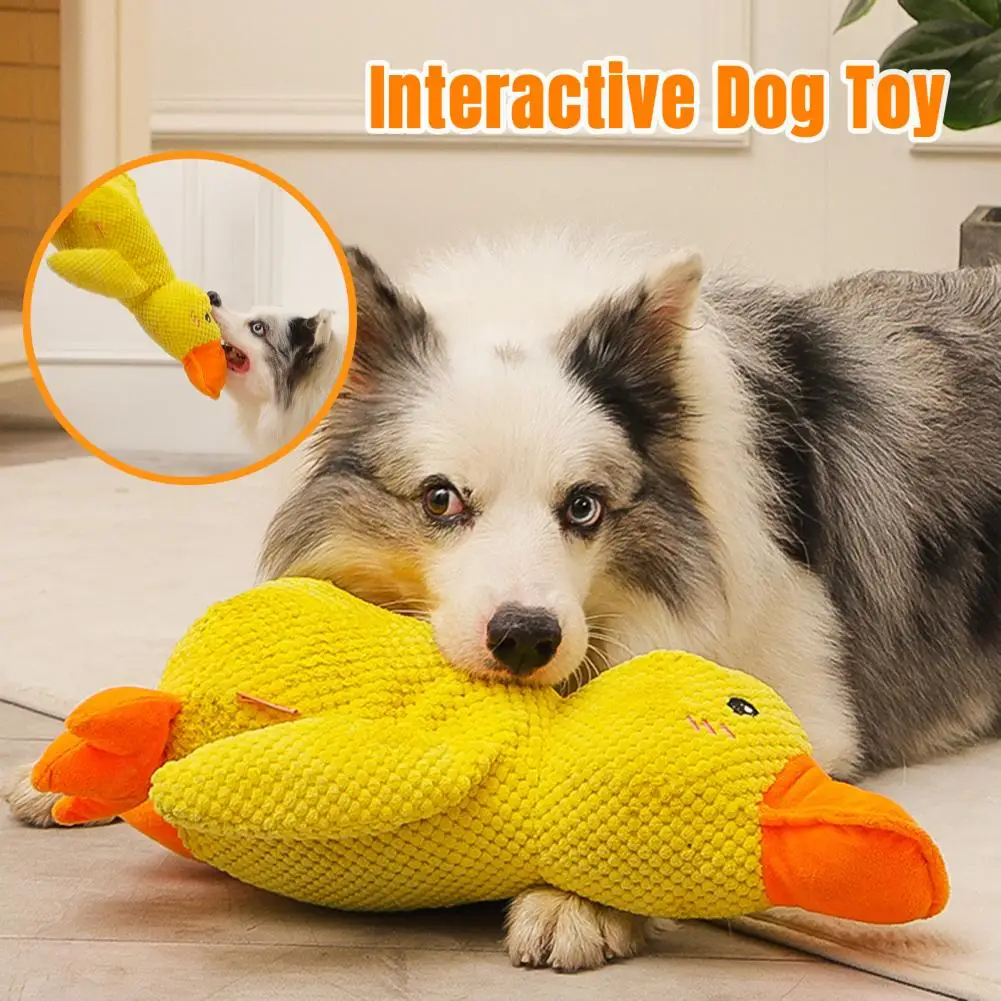 

Dog Chew Toy Duck Shape Squeaky Dog Toy for Teeth Chew-resistant Pet Molar Toy for Entertaining Play Pet Supplies Chew-resistant