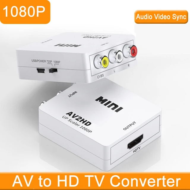 1080P RCA AV CVSB L/R Audio Video To HDMI-compatible AV Scaler