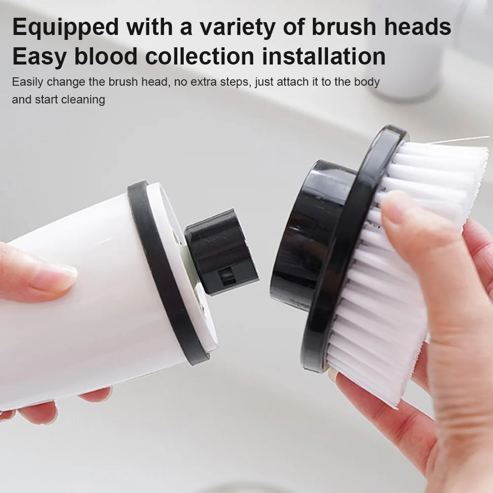 Description Picture 6 of itemElectric Cleaning Brush Anti-Slip Deep Cleaning Brush Waterproof Retractable Cleaning Brush for Tiles Pots Bathroom Car Interior