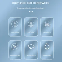Pet Wipes Ro Pure Water Formula Pet Care Pet Health Care and Cleaning Pet Specific Cleaning Deodorizing Wet Tissue No Wash 6