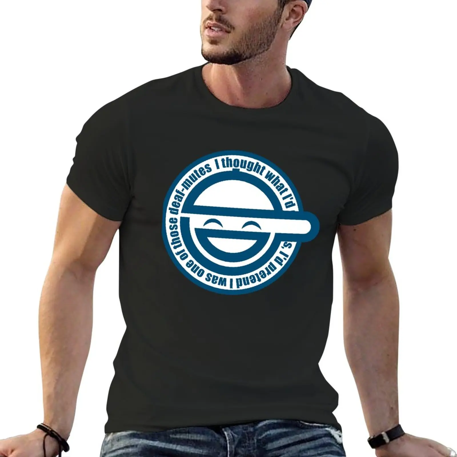 Laughing Man - Ghost In The Shell T-Shirt Tee Shirt Blanks Sweat Shirt Plus Size Felpe, Uomo