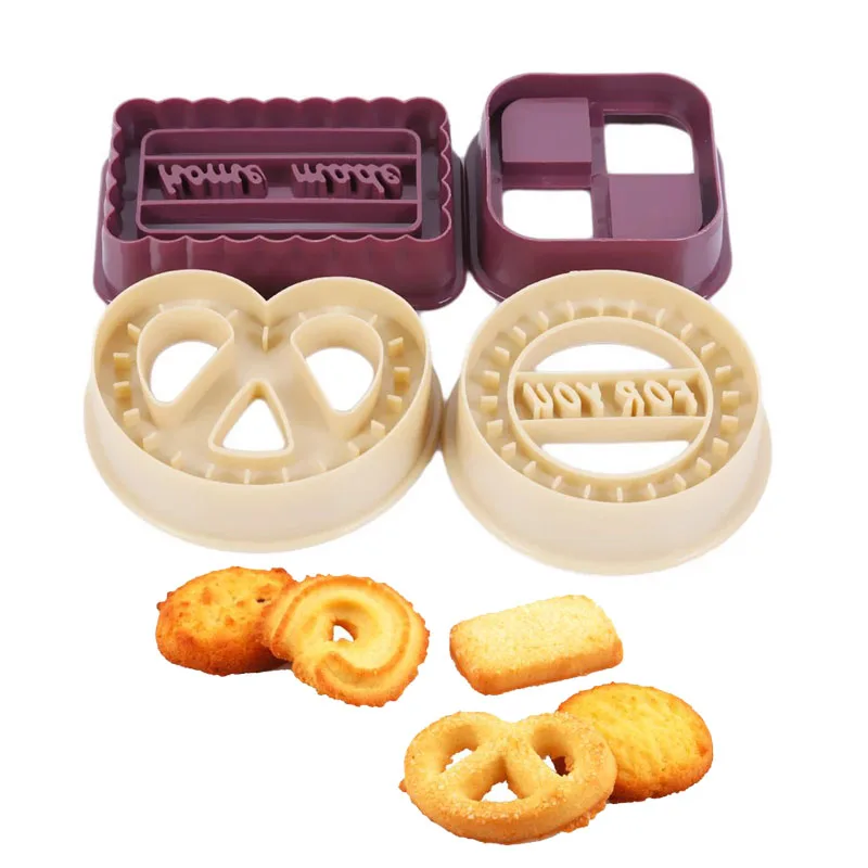 Mousse Cake Jelly Bread Biscuit Cookie Cutter Mold 5pcs Square Lace Wave Shape 