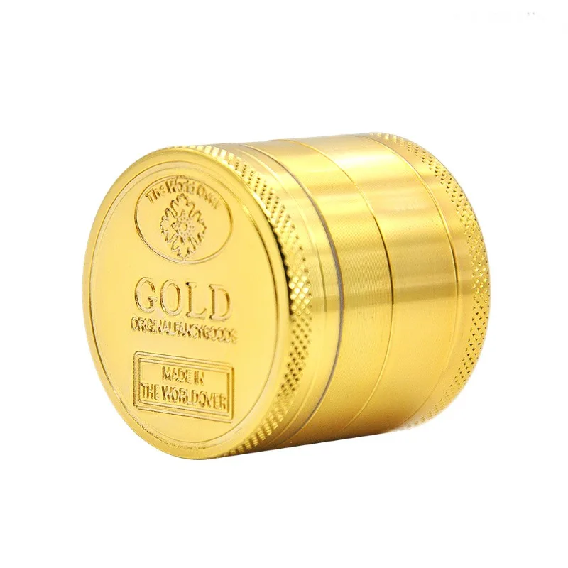 Manual Herb Grass Grinder 4 Layers 40mm Cutting Tobacco Pipes Herbal Crusher Zinc Alloy Tobacco Shredder for Smoking Accessories