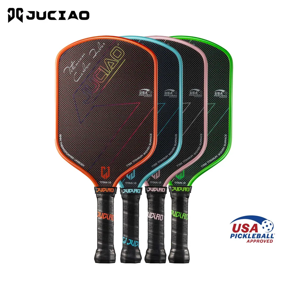 JUCIAO T-Titanium Pickleball Paddle Carbon Fiber Pickleballs