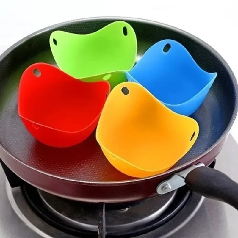 4Pcs Silicone Egg Poacher Poaching Pan Mold Kitchen Tool Egg Poacher