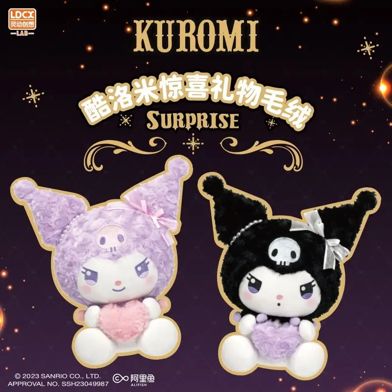 

Плюшевая кукла Sanrio Kuromi 37 см, милая фиолетовая черная кукла-сидя, Аниме подарок на день рождения, сюрприз, игрушка для девочки, украшение комнаты