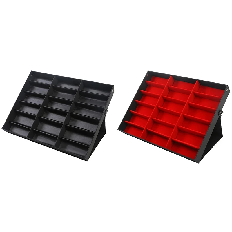 

DOME 18 Grid Sunglasses Storage Box Organizer Glasses Display Case Stand Holder Eyewear Eyeglasses Box Sunglasses Case