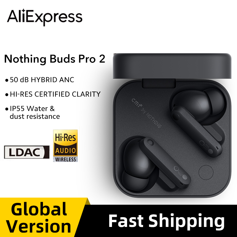 Global Verison Nothing CMF Buds Pro 2 50 dB ANC Up to 11 hrs of non-stop music HiFi sound powered by dual drivers 6 HD mics