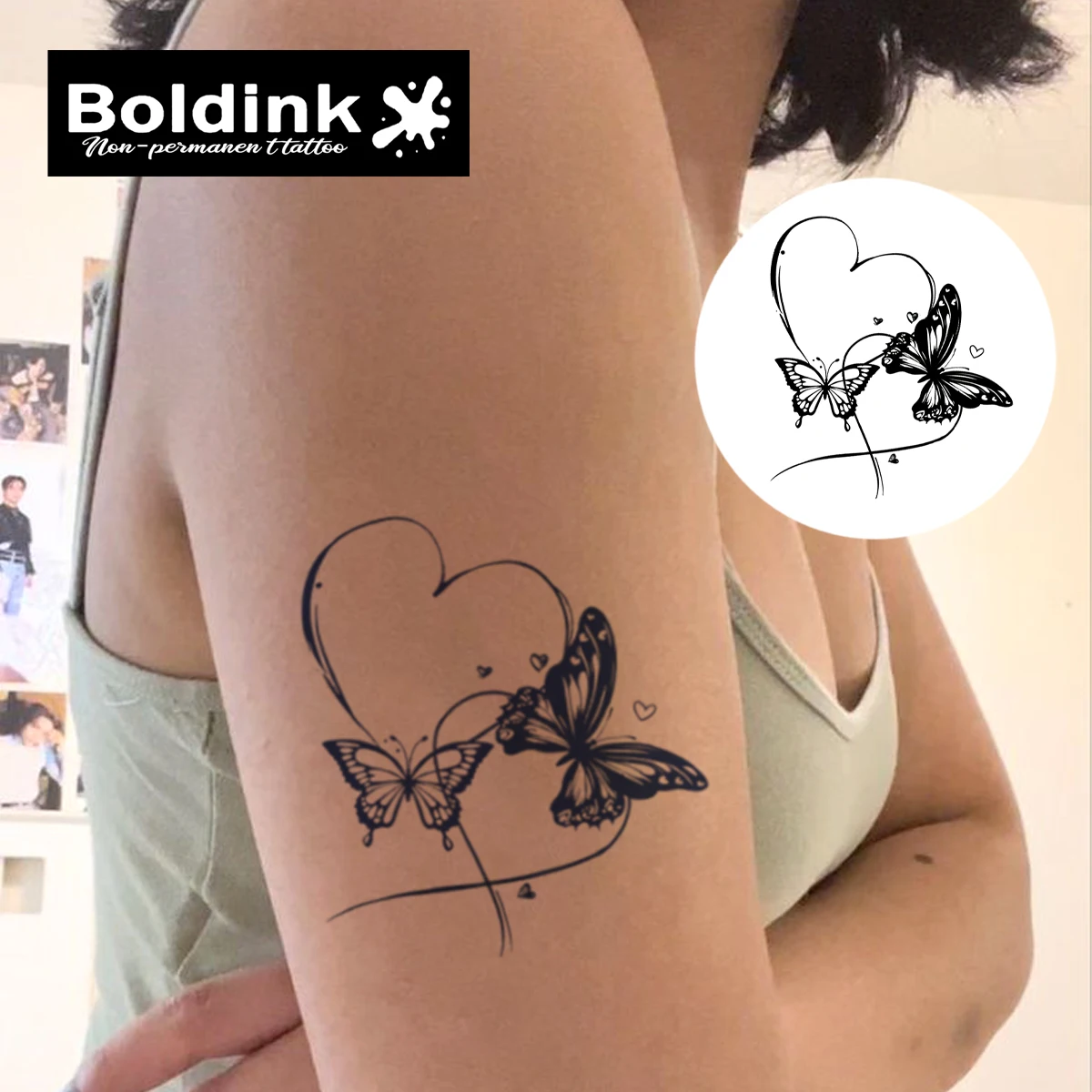 Boldink Liefdevol hart Tijdelijke tattoo, Lustt tot 15 dagen Nieuwe  technologie Magische waterdichte semi-permanente sticker. - AliExpress, image size:1200x1200