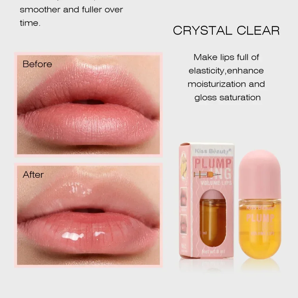 Long Lasting Lip Plumper Oil Instant Volumising Enhancer Collagen Lips Volume Lipgloss Sexy Cosmetic Volume Increases Lip Serum lip gloss lip makeup lip oil lip plumper