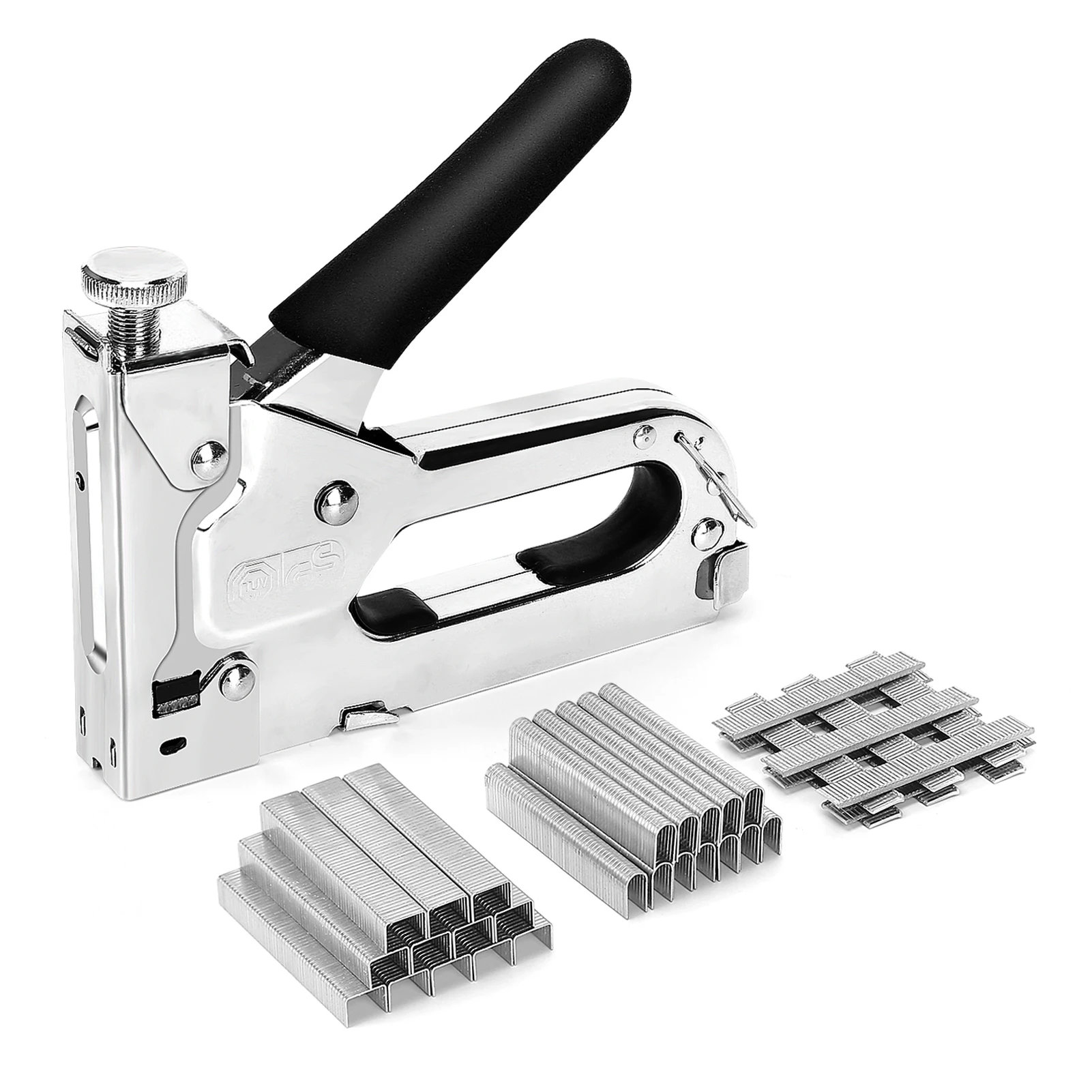 3 In 1 Heavy Duty Staple Gun Kit 300 Staples Upholstery Stapler Fixing Material Decoration Carpentry Furniture push stapler mini stapler set hand stapler metal stapler