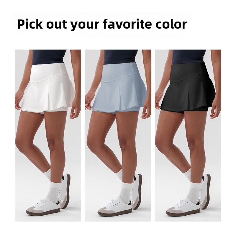New Anti-exposure Tight Stretch Yoga Shorts A- Line Sports Skirt Golf Skirt High Top Sports