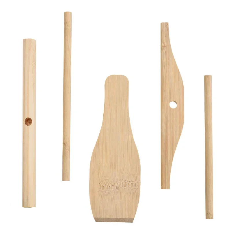 T-Shaped Pancake Utensils Wooden Pancake Shelf Spreader Stick Non-Stick Spreading Pie Tools Restaurant Home Kitchen pancake tool