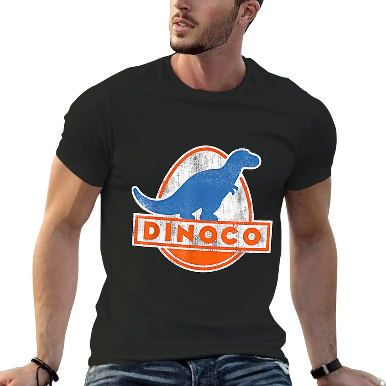 

DINOCO Dinosaur Logo T-Shirt cute tops anime anime clothes mens vintage t shirts