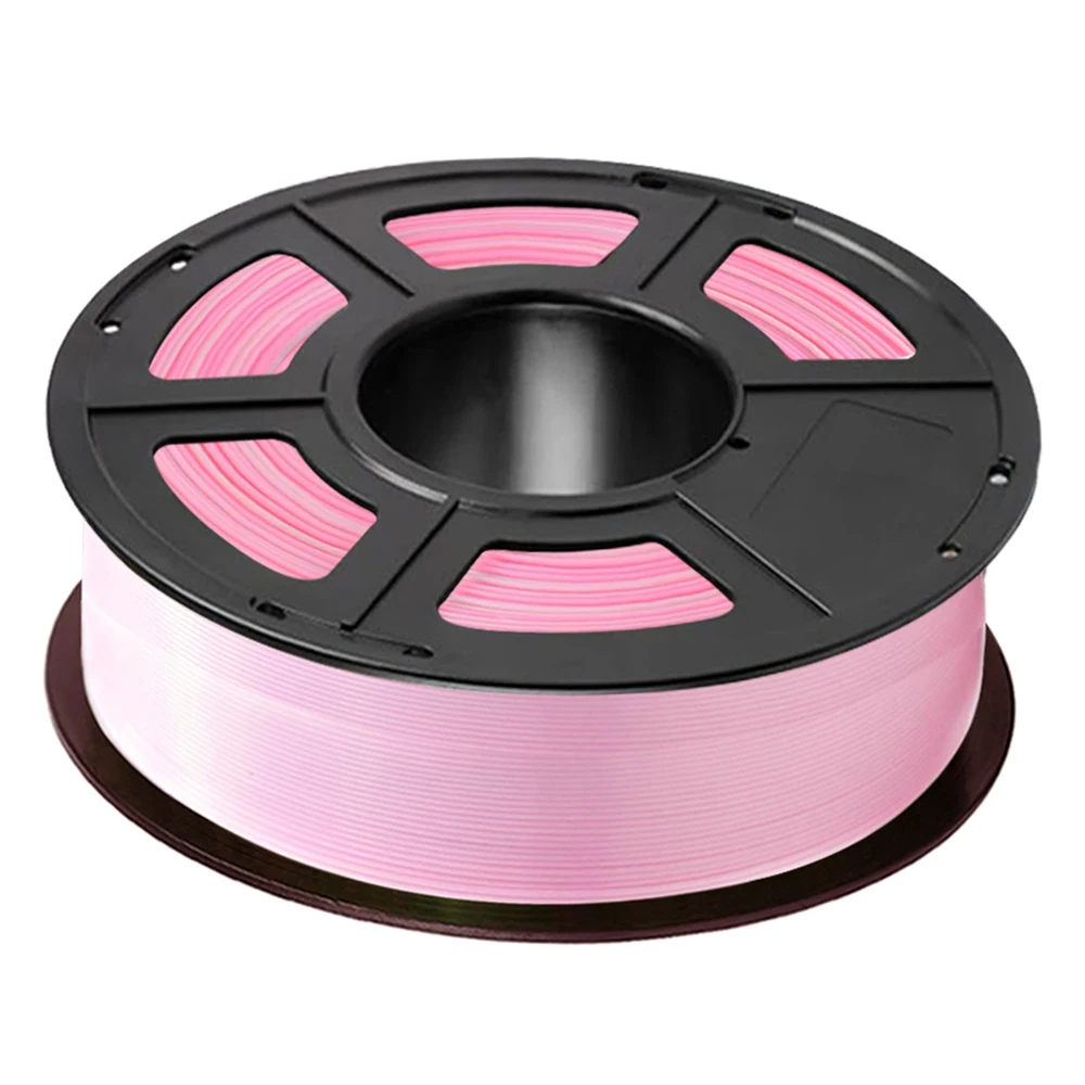 250g 500g 1Kg PLA 3D 프린터 필라멘트 실크 핑크 투 화이트 그라데이션 1.75mm 프린팅 필라멘트 핑크 화이트 변색 PLA 진공 포장