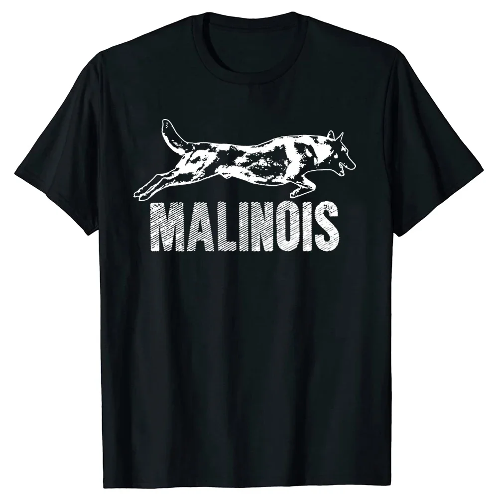 Lustige Malinois-T-Shirts mit belgischer Schäferhund, T-Shirts, Rundhalsausschnitt, kurzärmelig, modisches T-Shirt, Kleidung, lässige Basic-T-Shirts