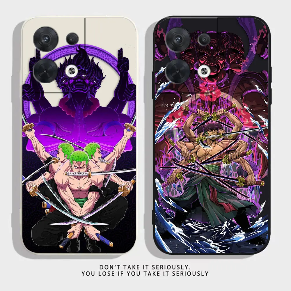 

HOT One P-Piece Z-ZORO Phone Case For OPPO RENO 8 7 9 6 7SE 5 4 4SE 4 3 4G 5G PRO PLUS Colour Simple Silicone Case Funda Shell