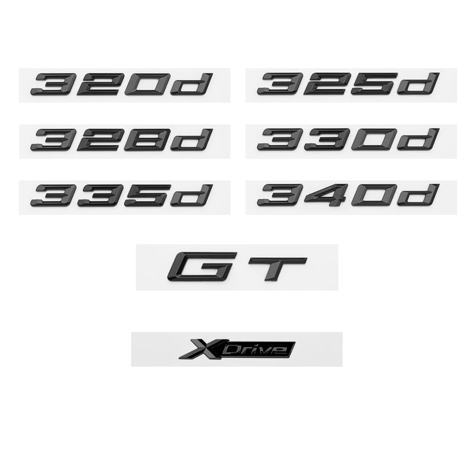 NIBOTT 3D ABS Auto Letters Kofferbak Badge 316i 318i 320i 325i 328i 330i 335i 330d 320d Embleem Logo Sticker Fit For BMW E46 F30 E90 Accessoires(335d