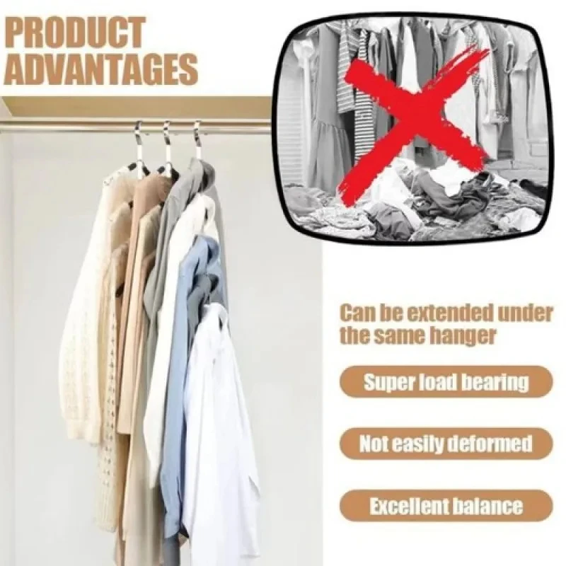 Clothes Hanger 12/18pcs Triangles Clothes Hanger Connector Hooks Wardrobe Extender Clips for Clothing Space Saving Cascading Clothes Hangers
