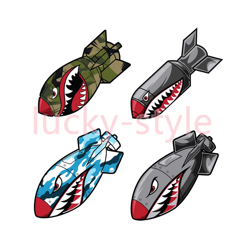 Bomba Creativa Flying Tiger Shark Mouth Decalcomanie Adesivi Per Auto In Vinile Interessanti Accessori Jdm Rv Decorazione Per Auto Impermeabile