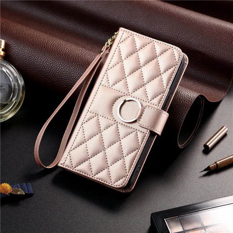 Leather Flip Wallet Phone Case with Stand and Protective Cover