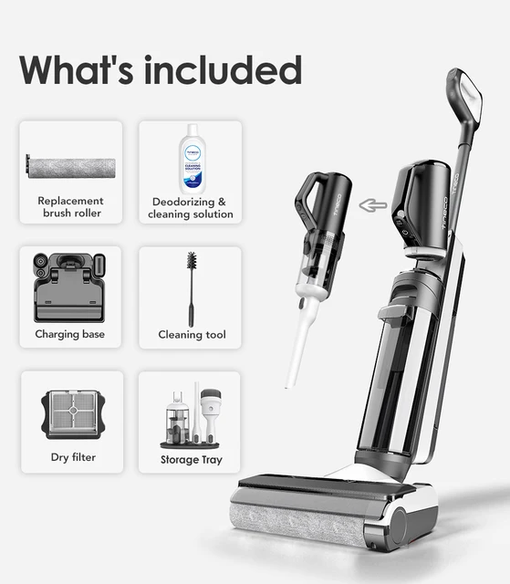 Tineco Floor One S5 Combo Cordless Wet Dry Vacuum Cleaner Accessory Kit 1*  Brush Roller+1* HEPA Filter+1*280ml Cleaning Solution - AliExpress