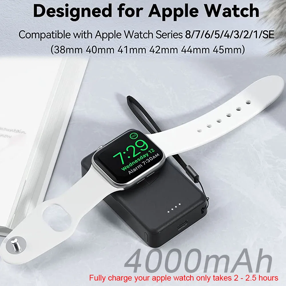 Szybka ładowarka bezprzewodowa do zegarka Apple Watch + powerbank