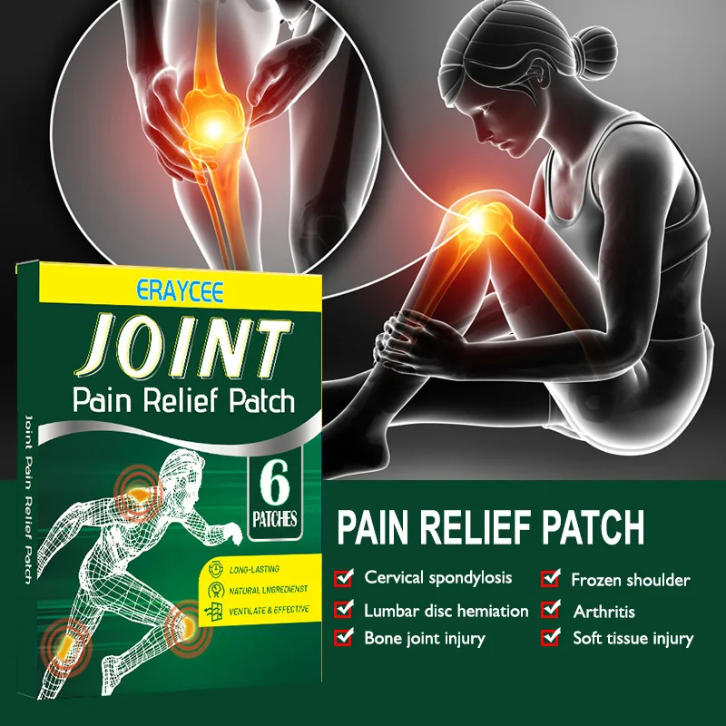 ERAYCEE JOINT Pain Relief Patch Pastes Natural Formula Back Pain Plaster Patch Long-lasting for Sports Sprains