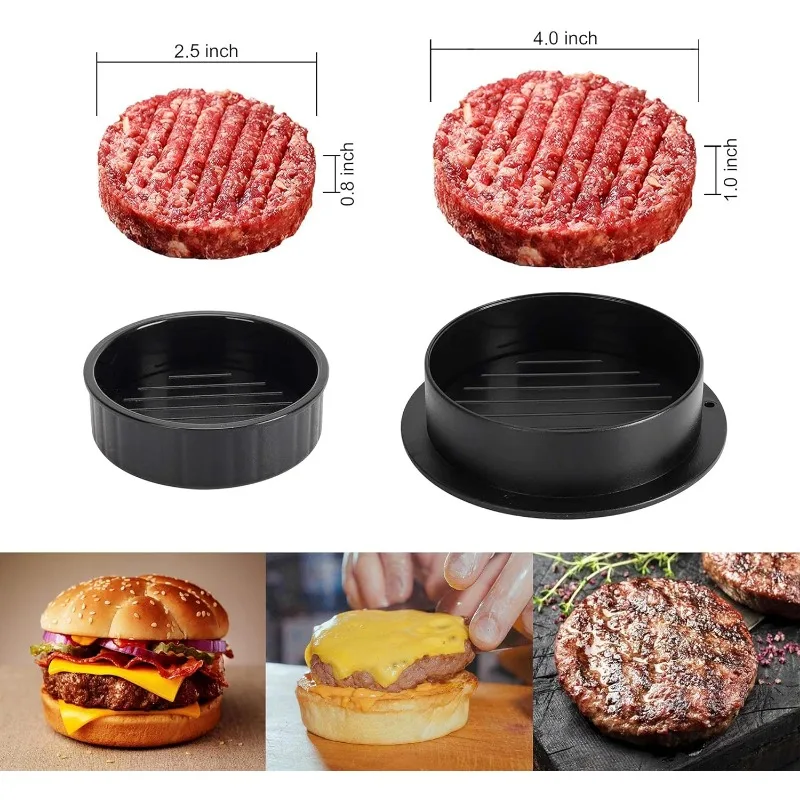 Hamburger Meat Press Maker Round Shape Non-Stick Stuffed Burger Patties Beef Grill Pie Press Mould Maker Kitchen Accessories