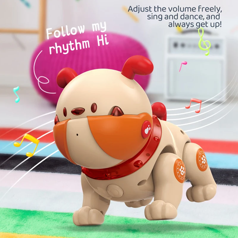 Intelligent Programmable Toy Rc Pet Kid Toys Interactive Voice and Touch Sensing Dancing Music Remote Control Cartoon Robot Dog 6