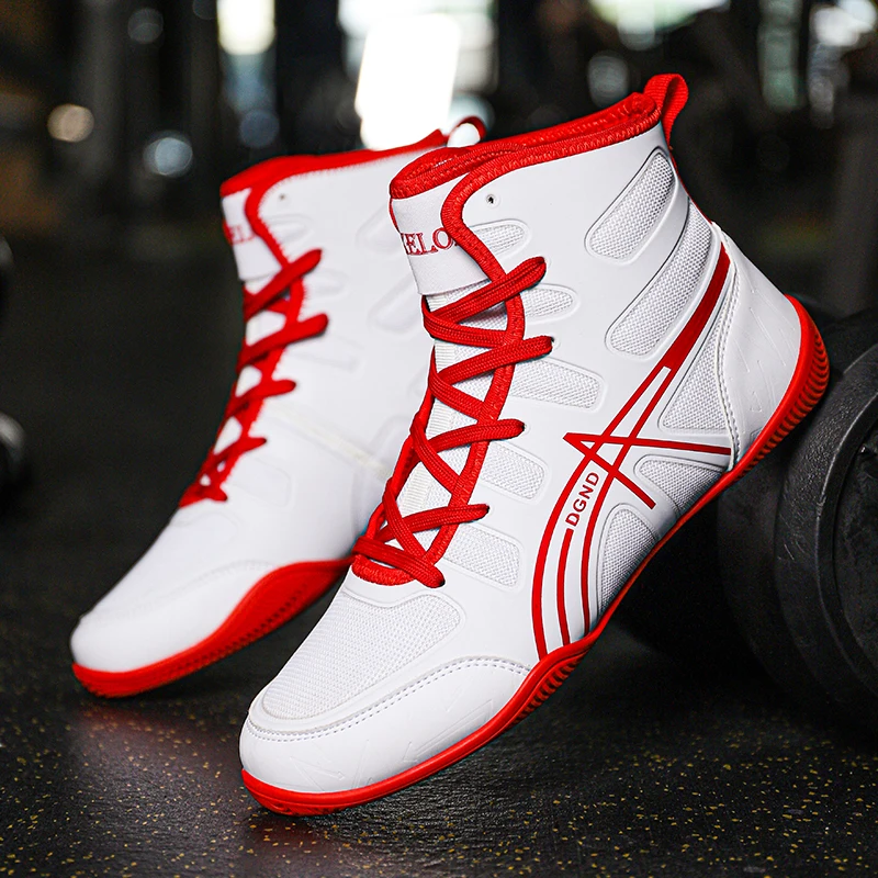 Wrestling shoes Fighting Free fighting shoes Long boots Men's and women's high top sneakers Professional fighting boxing