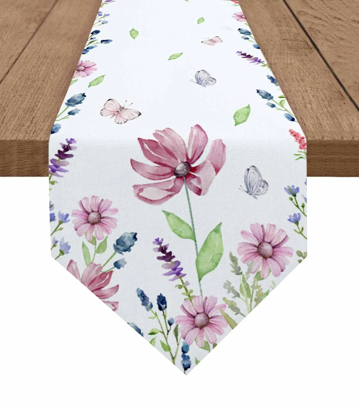 

Летние растения, цветы, бабочки, Настольная дорожка, Свадебная вечеринка, обеденный стол, подстилка, домашний декор для кухонного стола