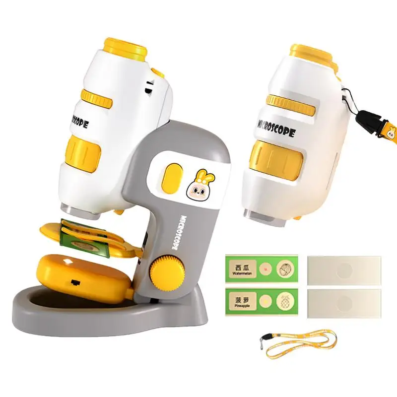 

Portable Microscope Kids Childrens Microscope With Led Lights 60X To 180X Magnification Handheld Pocket Microscope
