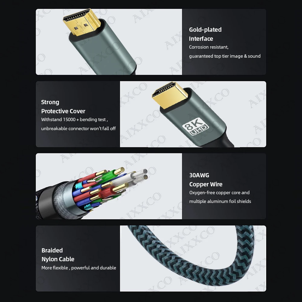 Ultra High-Speed 8K HDMI-Compatible Cable with HDR Support