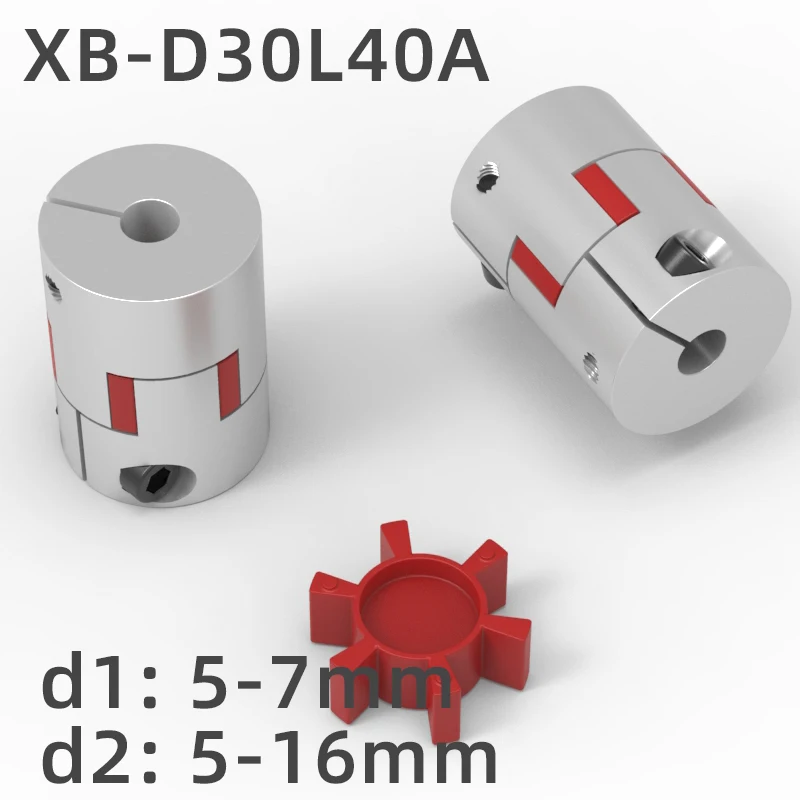 

XB D30L40A Three Jaws Coupler Aluminium Plum Flexible Shaft Coupling Motor Connector CNC Flexible Couplings 5mm-16mm