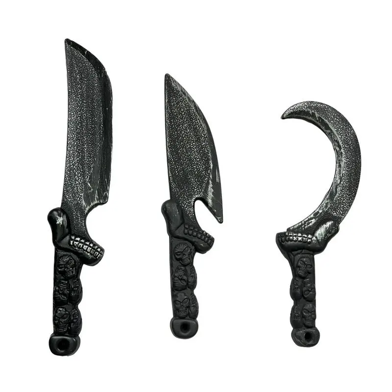 Simulation Plastic Knife Sharp Knife Curved Hook Toys Party Decoration Kitchen Compulsion Machete Sickle Kids Weapon Props