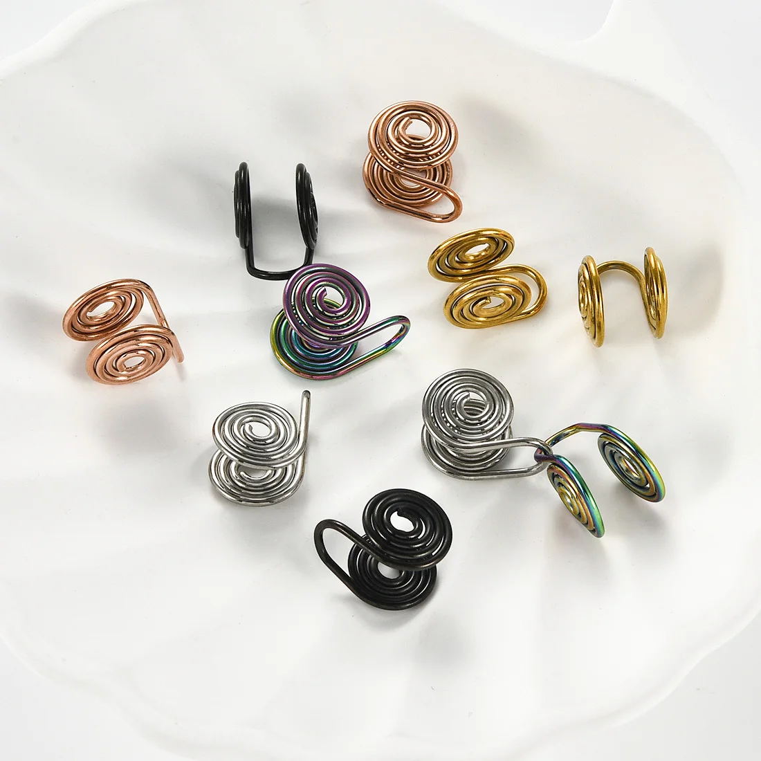 1Pair Clip-On Keloid Scar Concealment Ear Clip Earrings Non Piercing Multicolor Pressure Ear Accessories for Men Women