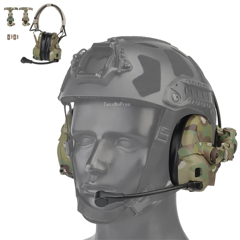 

Тактическая Складная охотничья CS Airsoft Спортивная гарнитура для пейнтбола Боевая Стрельба используется с PTT