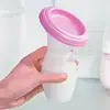 Portable Silicone Manual Breast Pump Breastmilk Storer Breastfeeding suction bottle 2