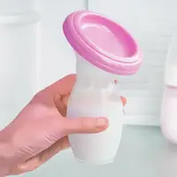 Portable Silicone Manual Breast Pump Breastmilk Storer Breastfeeding suction bottle 2