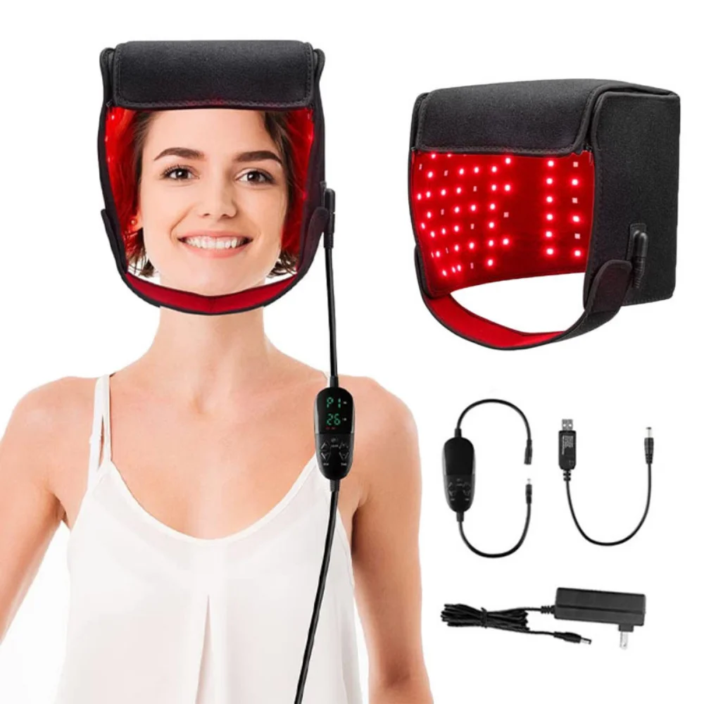 LED Red Infrared Light Therapy Wrap Belt ,Hair Growth Cap, LLLT,660nm 850nm Head Physiotherapy Instrument For Body Pain Relief